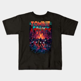 zombie pillow attack Kids T-Shirt